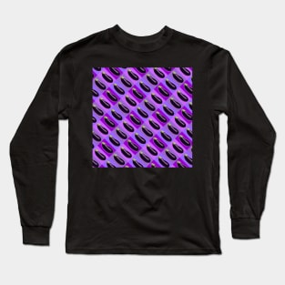 Eggplant Color Pattern | Pop Art Long Sleeve T-Shirt